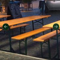 Tavoli e panche di legno per ristoranti