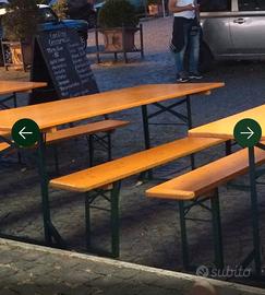 Tavoli e panche di legno per ristoranti