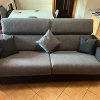 Divano letto con poggia testa regolabili bicolor