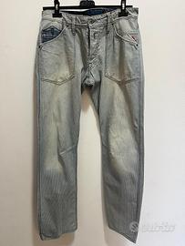 Replay jeans righe blu bianche uomo