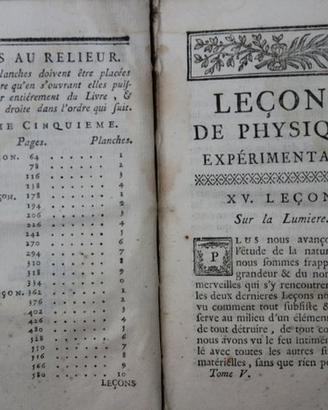 Le cons de phisique experimentale Paris 1783 tomo