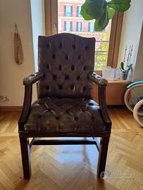 Sedia in pelle