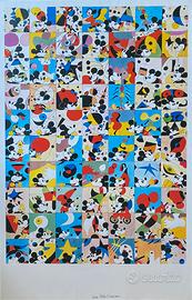 Pablo Echaurren poster serigrafico Topolino Mirò 