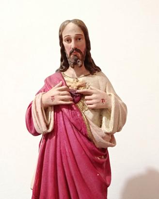 Statua in gesso cuore di Gesù 