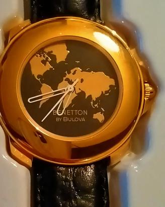 Orologio vintage Benetton al quarzo colore oro