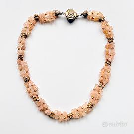 Collana vintage rosa