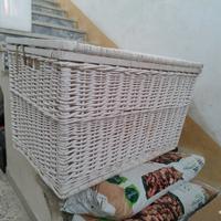 cassapanca in vimini 