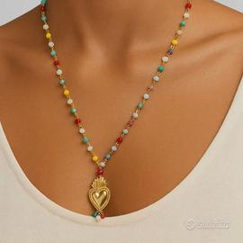 Sacro cuore rosario multicolor nuova confez reg