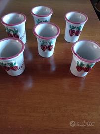 bicchierini Toschi  n. 6 per fragolino