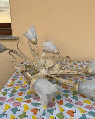 Lampadario  Shabby Chic - 6 Luci Stile Provenzale