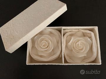 Candele profumate a forma di rosa #idearegalo