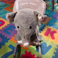 Dondolo neonati elefante con cinture e suoni