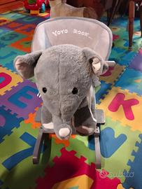 Dondolo neonati elefante con cinture e suoni