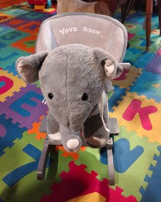 Dondolo neonati elefante con cinture e suoni