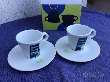 2 TAZZINE + PIATTINI DA CAFFÈ  LAVAZZA NITTO ATP