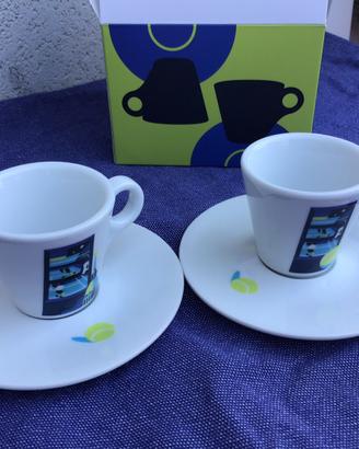 2 TAZZINE + PIATTINI DA CAFFÈ  LAVAZZA NITTO ATP