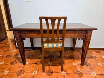 Scrittoio in legno massello noce nazionale