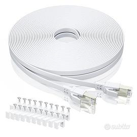 Cavo Ethernet Cat8 15m con clips, 40 Gbps/2000 MHz