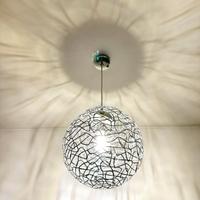 Lampadario sfera color argento – diametro 30 cm