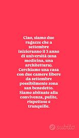 2 camere per ragazze zona san benedetto