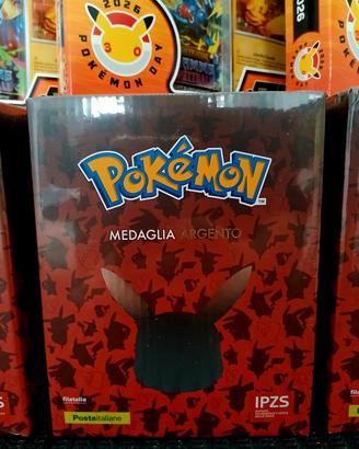 POKEMON MEDAGLIA POKEBALL ARGENTO + OMAGGIO
