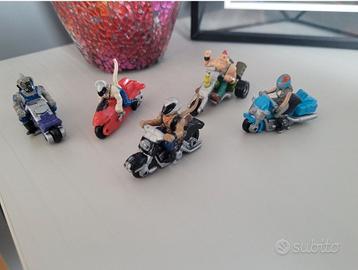 Lotto 5 Miniature Motociclisti Biker Mice
