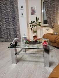 Tavolo da soggiorno in vetro temperato