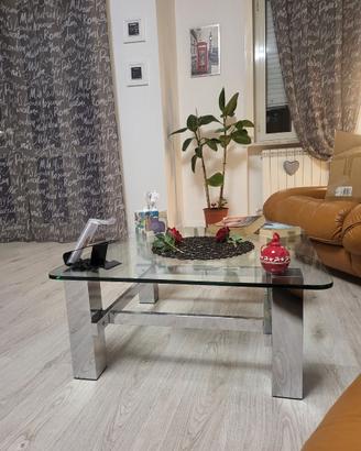 Tavolo da soggiorno in vetro temperato