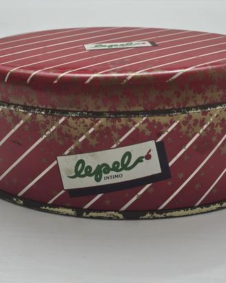 SCATOLA LATTA LEPEL VINTAGE DA COLLEZIONE