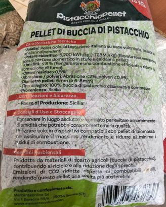 Pellet buccia di pistacchio