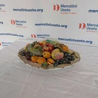 Centrotavola in maiolica con frutta MGA Mazzotti