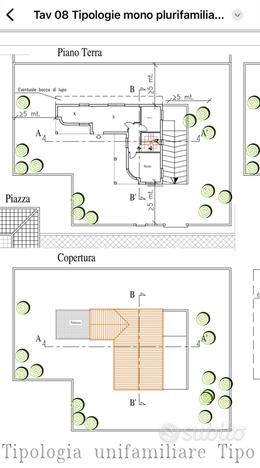 Margine Rosso Area Edificabile per 4 Ville