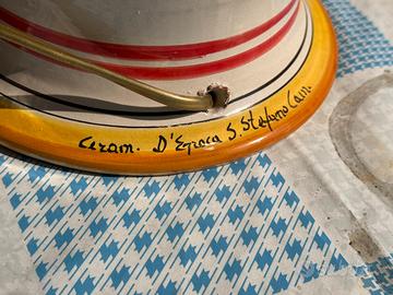 Lampada e vaso artistico in ceramica ARTIGIANALE