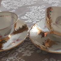 set tazzine con piattino e bricco latte