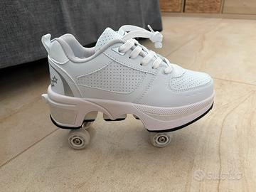 sneaker con rotelle estraibili nuove