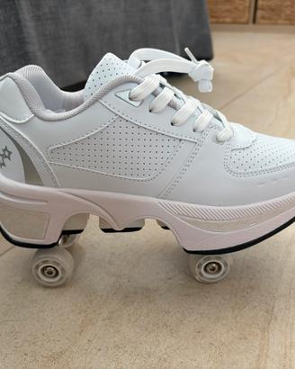 sneaker con rotelle estraibili nuove