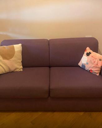 Divano Letto a 3 Posti color Viola