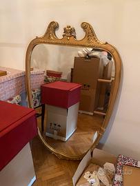 Specchio vintage, cornice dorata