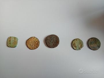 Cinque monete antiche