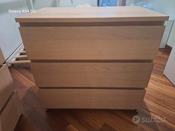Malm cassettiera  rovere 