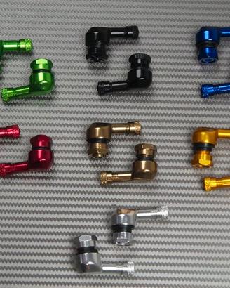 Valvole ruota a 90 in alluminio anodizzato  8.3 mm