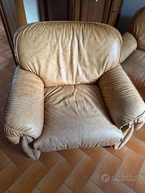 Divano in pelle vera
