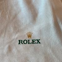 Borsa tela Rolex Bianca con interno Verde
