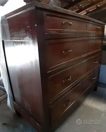 Comò/cassettiera con specchio antico dei primi 900