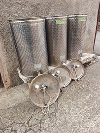 3 Botti acciaio inox per vino