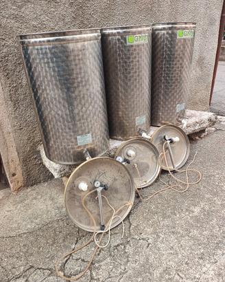 3 Botti acciaio inox per vino