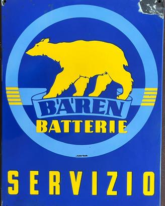 Insegna smaltata vintage anni 50