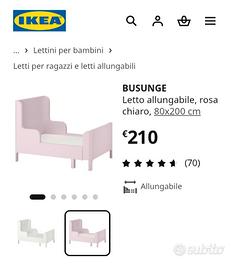letto Ikea rosa cameretta bambina 