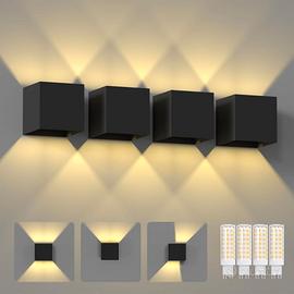 ChangM 4×7W Applique LED Parete Esterno Interno IP