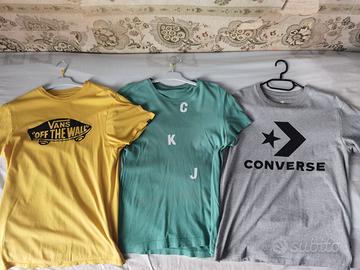 Lotto t shirt Vans Calvin Klein Converse tg M orig